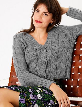 pink cardigan marks and spencer