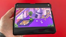 Galaxy Z Fold 5 playing TMNT on Game Pass