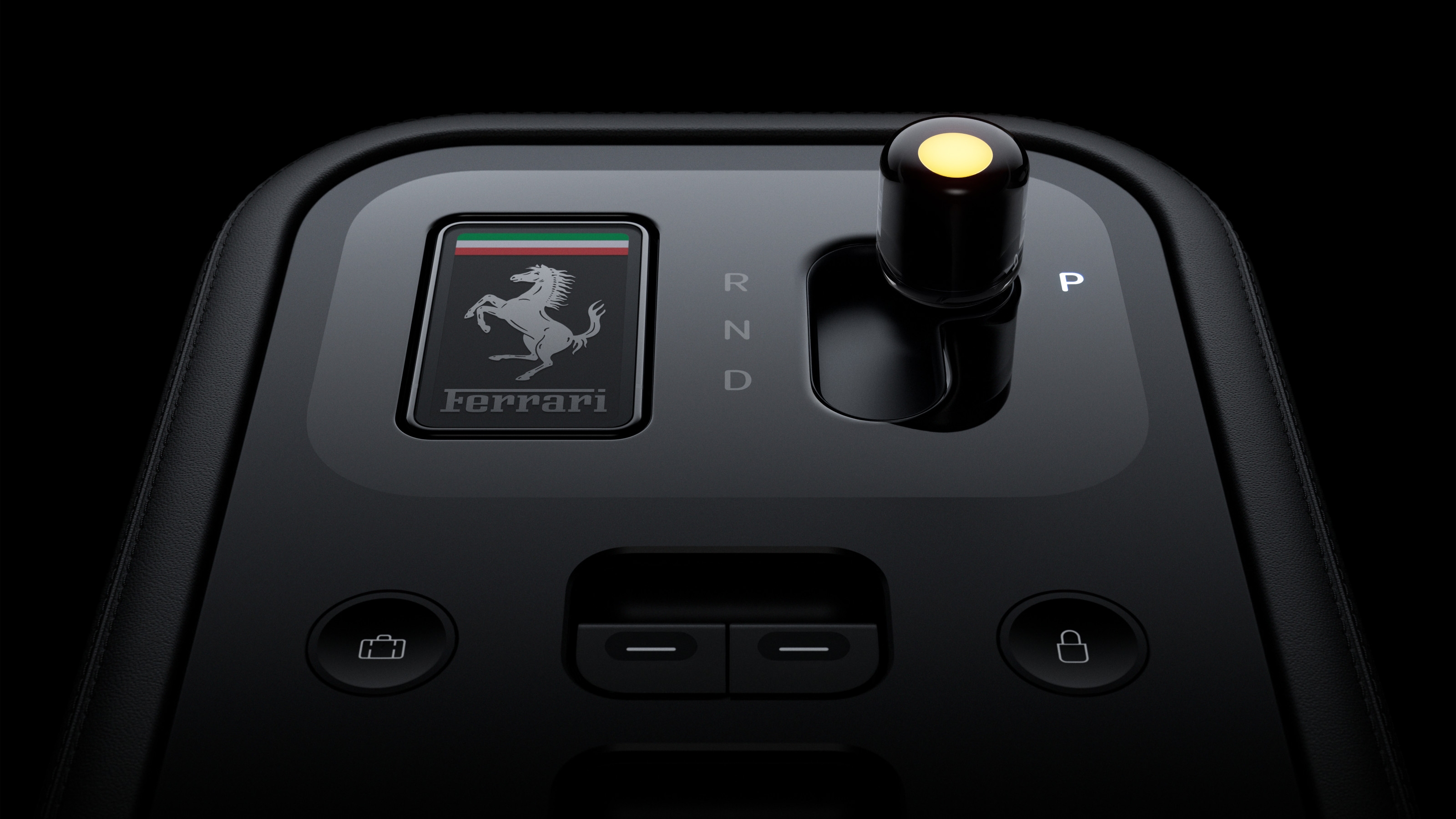 ... it clips magnetically into the centre console, sinks down flush with the glass surface and the e-ink badge background turns black