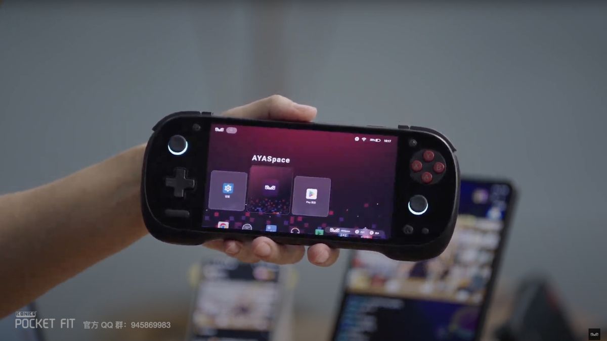 KONKR Pocket FIT in-hand during AYANEO Livestream