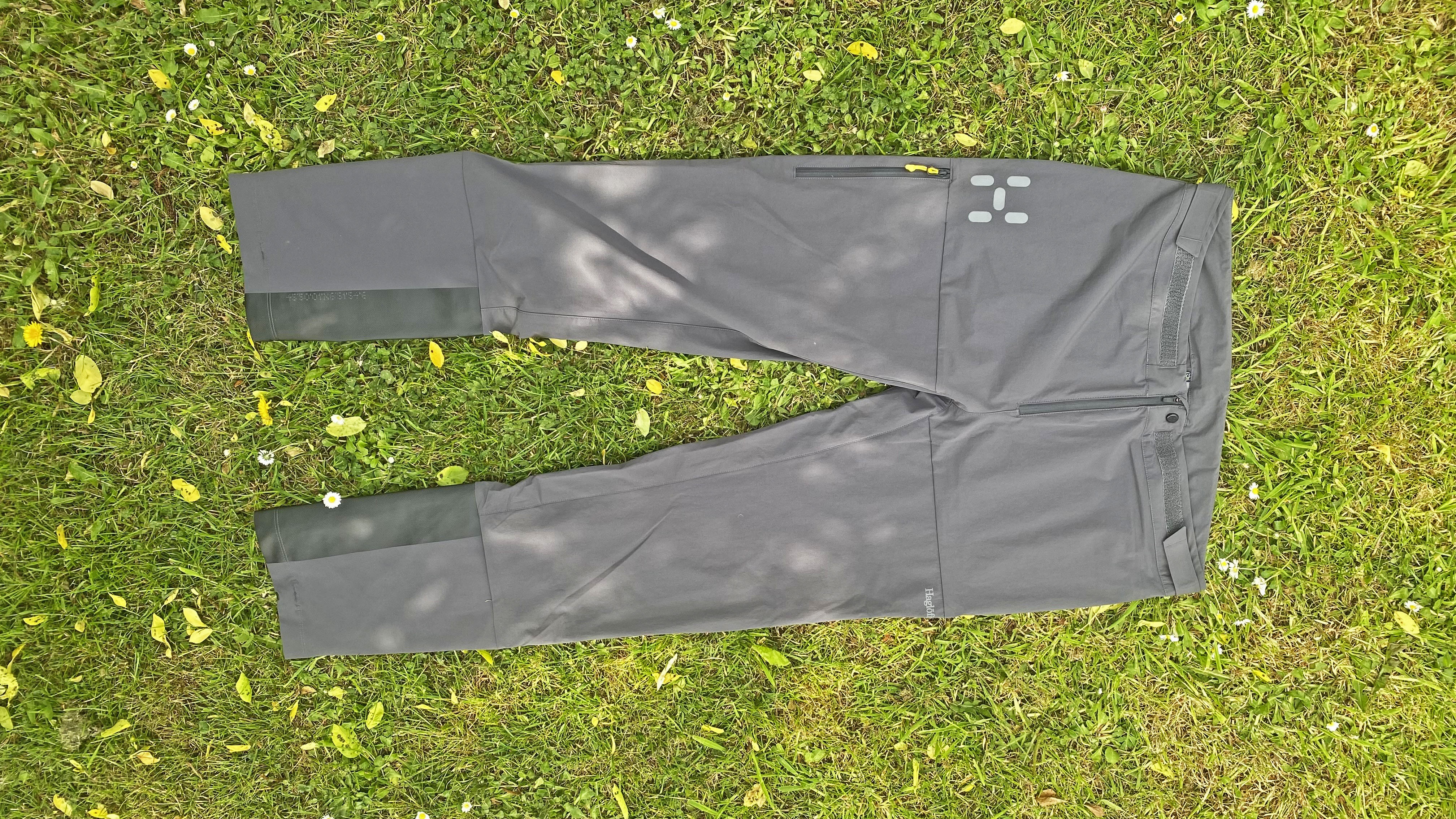 The Haglofs LIM Flex pants on grass