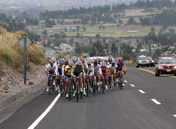 The hammer went down up the day's first climb.