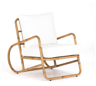 outdoor accent chair with wooden frame