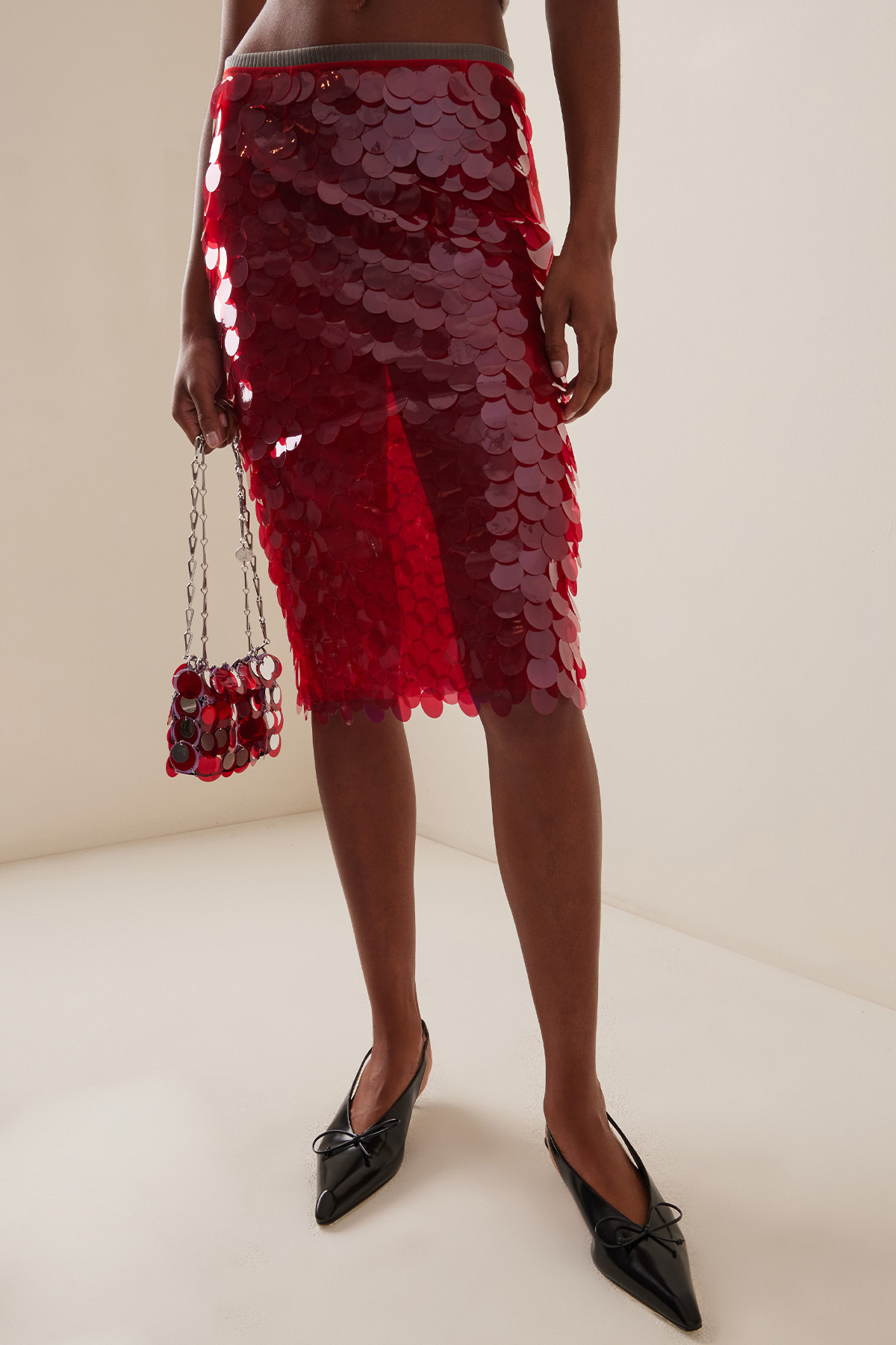 16Arlington Delta Sequined Nylon Midi Skirt