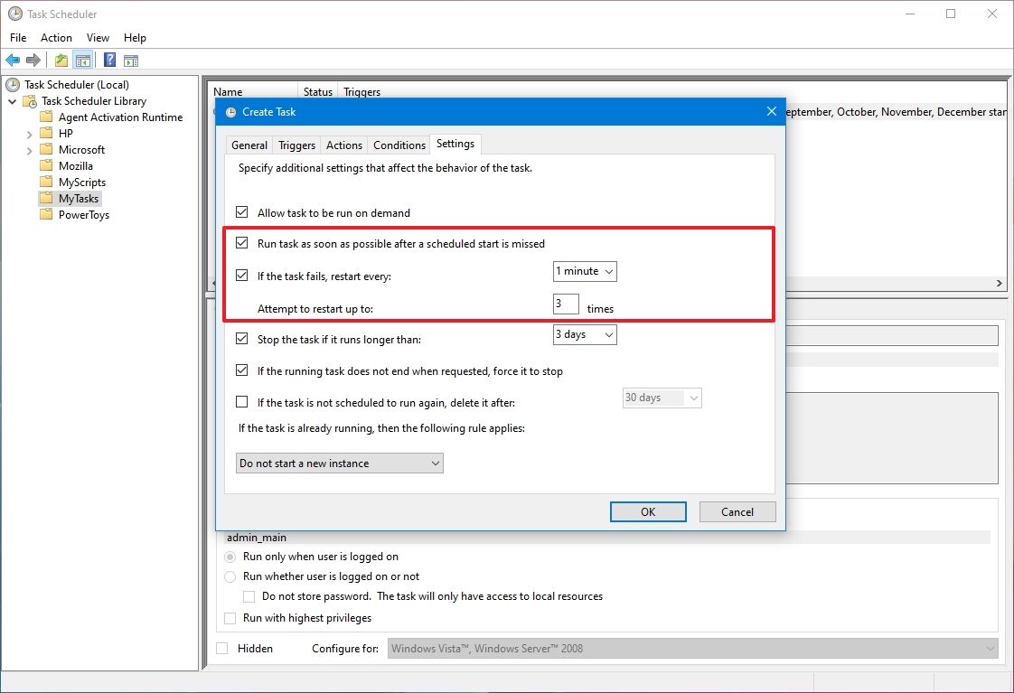 How to create an automated task using Task Scheduler on Windows 10 ...