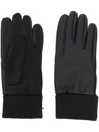 ribbed-detail gloves