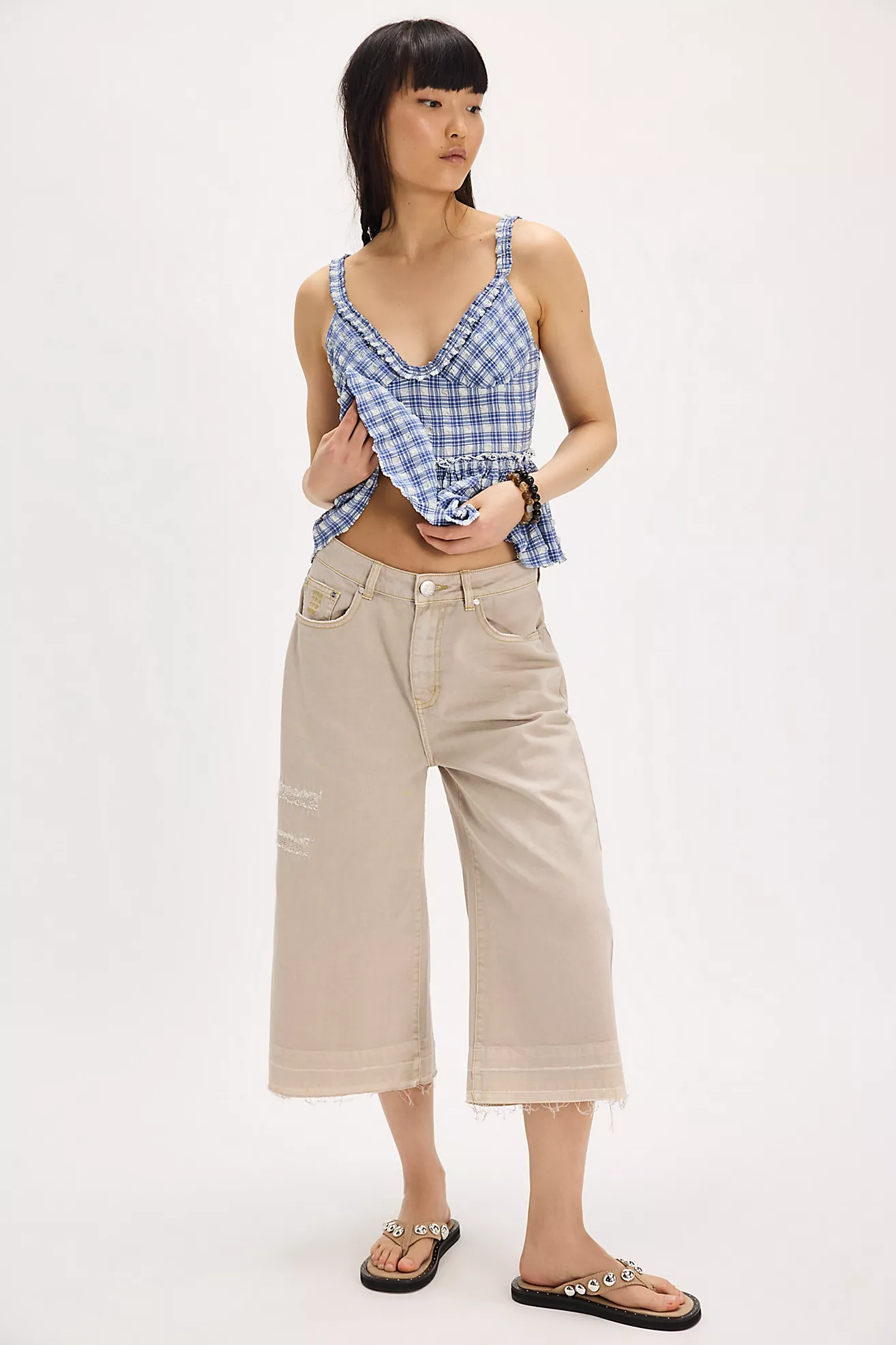 Oneteaspoon Long Length Denim Shorts