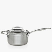 Le Creuset 3-Ply Stainless Steel Lidded Saucepan 16cm - View at John Lewis&nbsp;