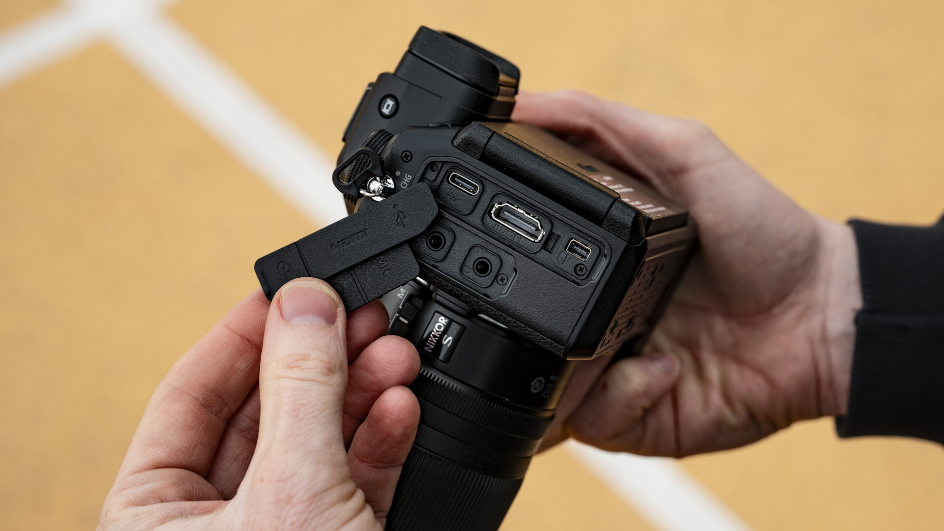 Nikon Z6 III camera's connection ports