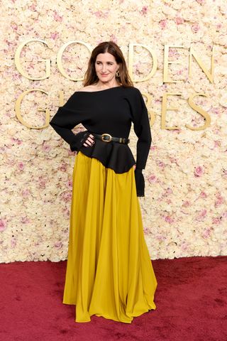 Kathryn Hahn attends the 82nd Annual Golden Globe Awards at The Beverly Hilton on January 05, 2025 in Beverly Hills, California.