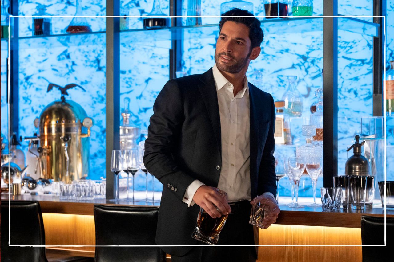 A still from Lucifer season 7 showing Tom Ellis as Lucifer Morningstar in his Los Angeles bar Lux