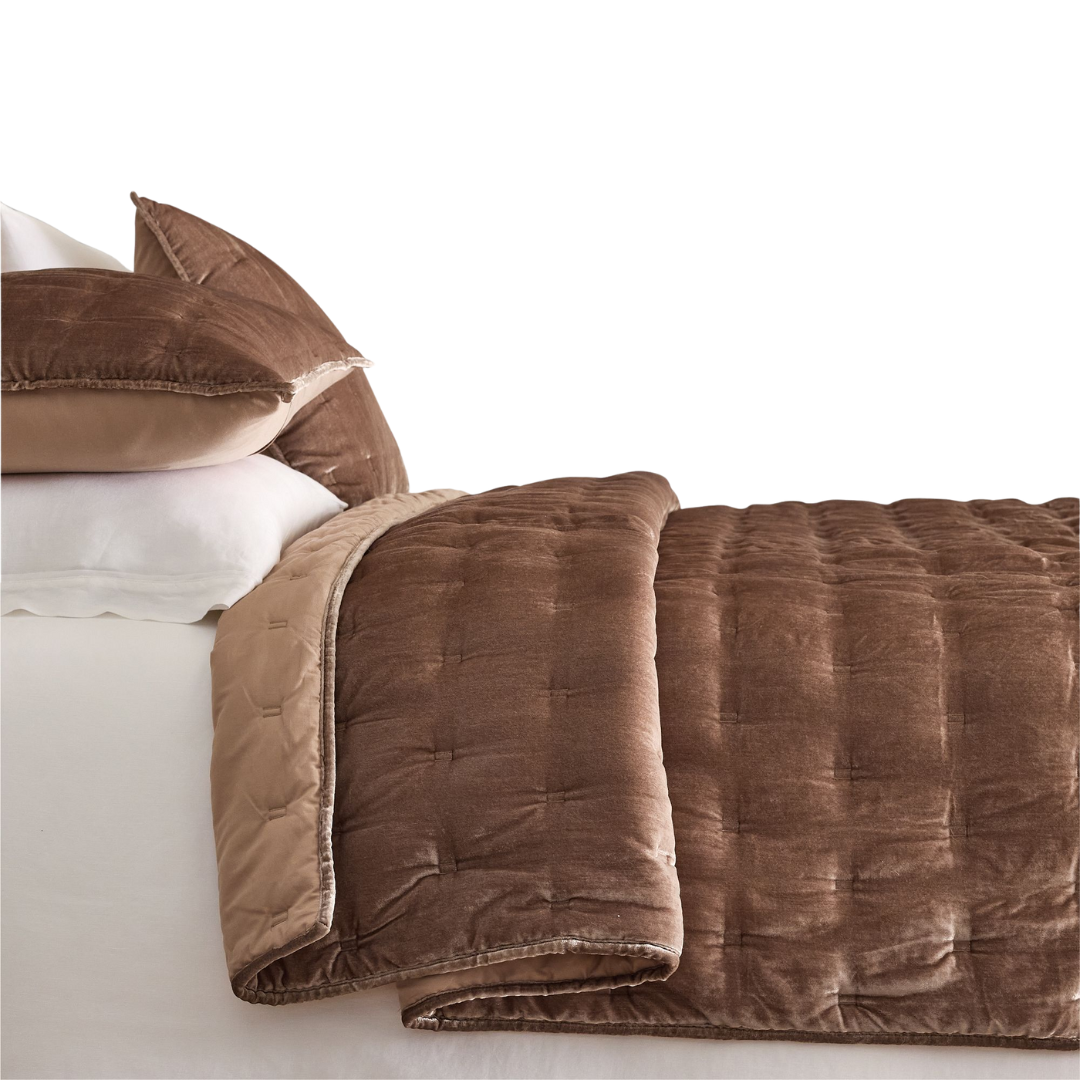 Lush Velvet Tack Stitch Quilt &amp;amp; Shams