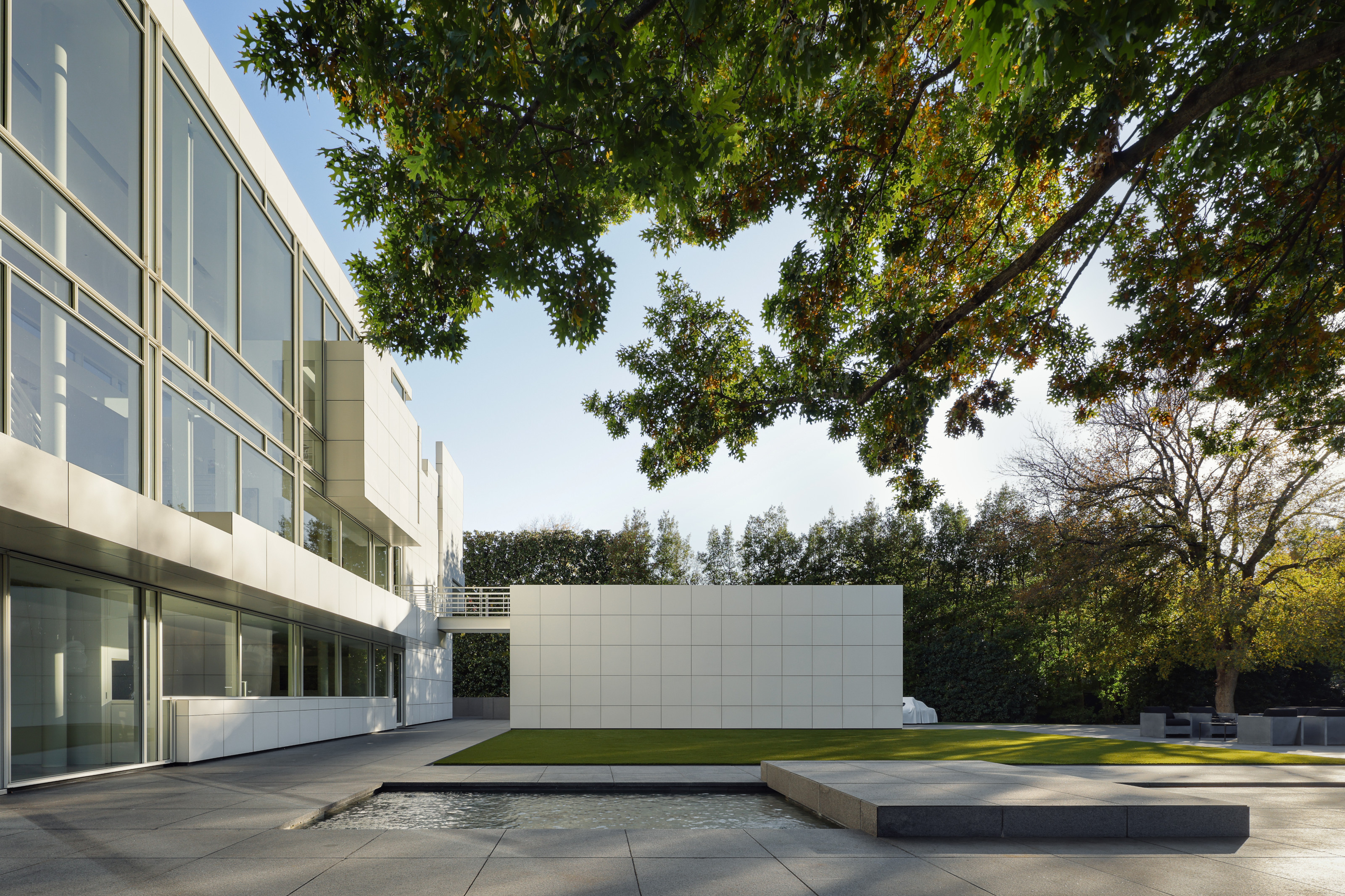 The Rachofsky House sits on a black granite podium
