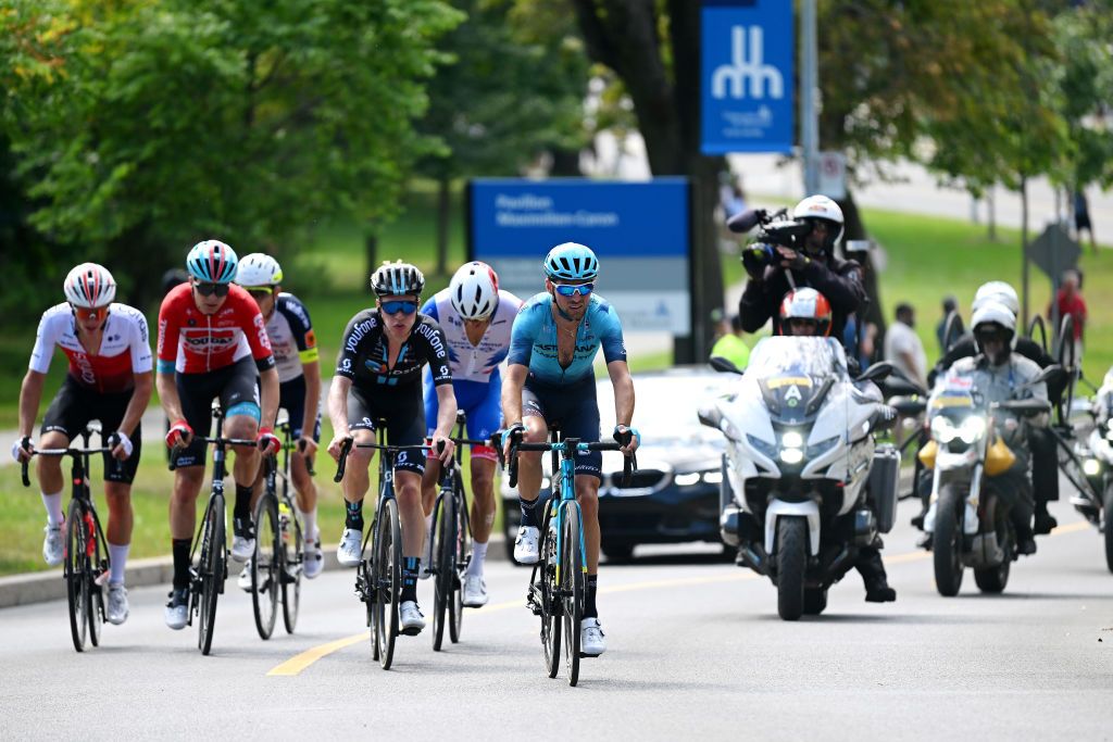 MONTREAL QUEBEC SEPTEMBER 11 Antonio Nibali of Italy and Team Astana Qazaqstan competes in the breakaway during the 11th Grand Prix Cycliste de Montreal 2022 a 221km one day race from Montreal to Montreal GPCQM WorldTour on September 11 2022 in Montreal Quebec Photo by Dario BelingheriGetty Images