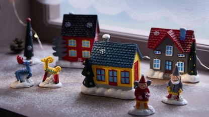 IKEA Vinterfint Christmas ornaments on a windowsill