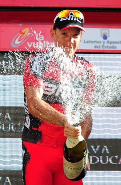 Philippe Gilbert (BMC) celebrates his first win of 2012 in Barcelona