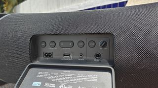 Sony ULT Field 7 showing controls and connectivity ports