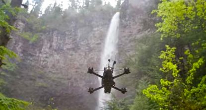 Drone waterfall