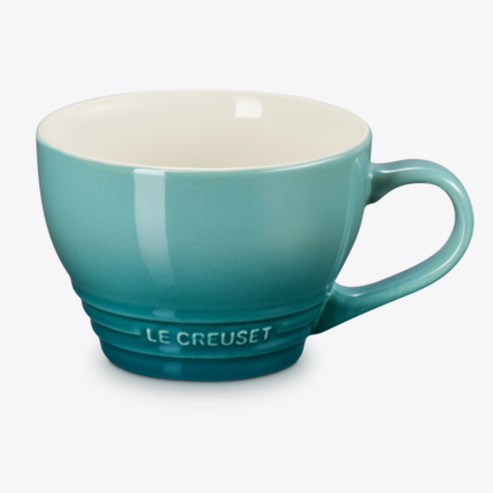 Oversized blue mug by Le Creuset