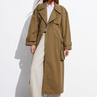 Flap-Pocket Trench Coat