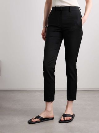 Wool-Twill Slim-Leg Pants