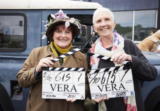 Brenda Blethyn with novelist Ann Cleeves, author of the Vera books.