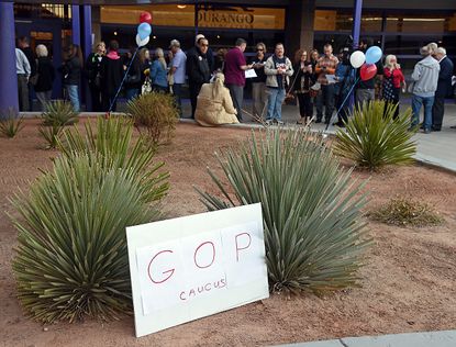 A Republican caucus site in Nevada.