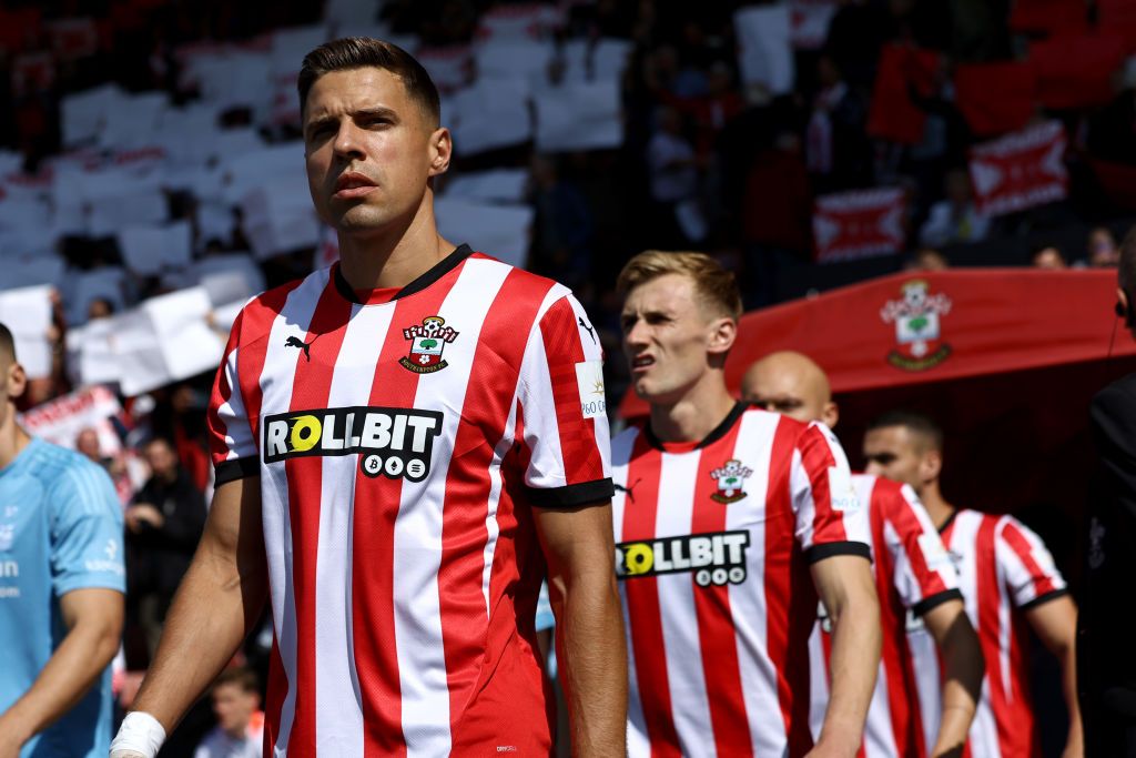 Southampton squad for 2024/25 SOUTHAMPTON, ENGLAND - AUGUST 24: Jan Bednarek of Southampton during the Premier League match between Southampton FC and Nottingham Forest FC at St Mary&#039;s Stadium on August 24, 2024 in Southampton, England. (Photo by Matt Watson/Southampton FC via Getty Images)