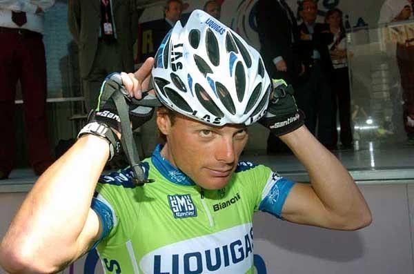 Getting ready for battle is Liquigas' Danilo Di Luca before stage 7