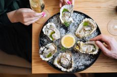 oysters and champagne