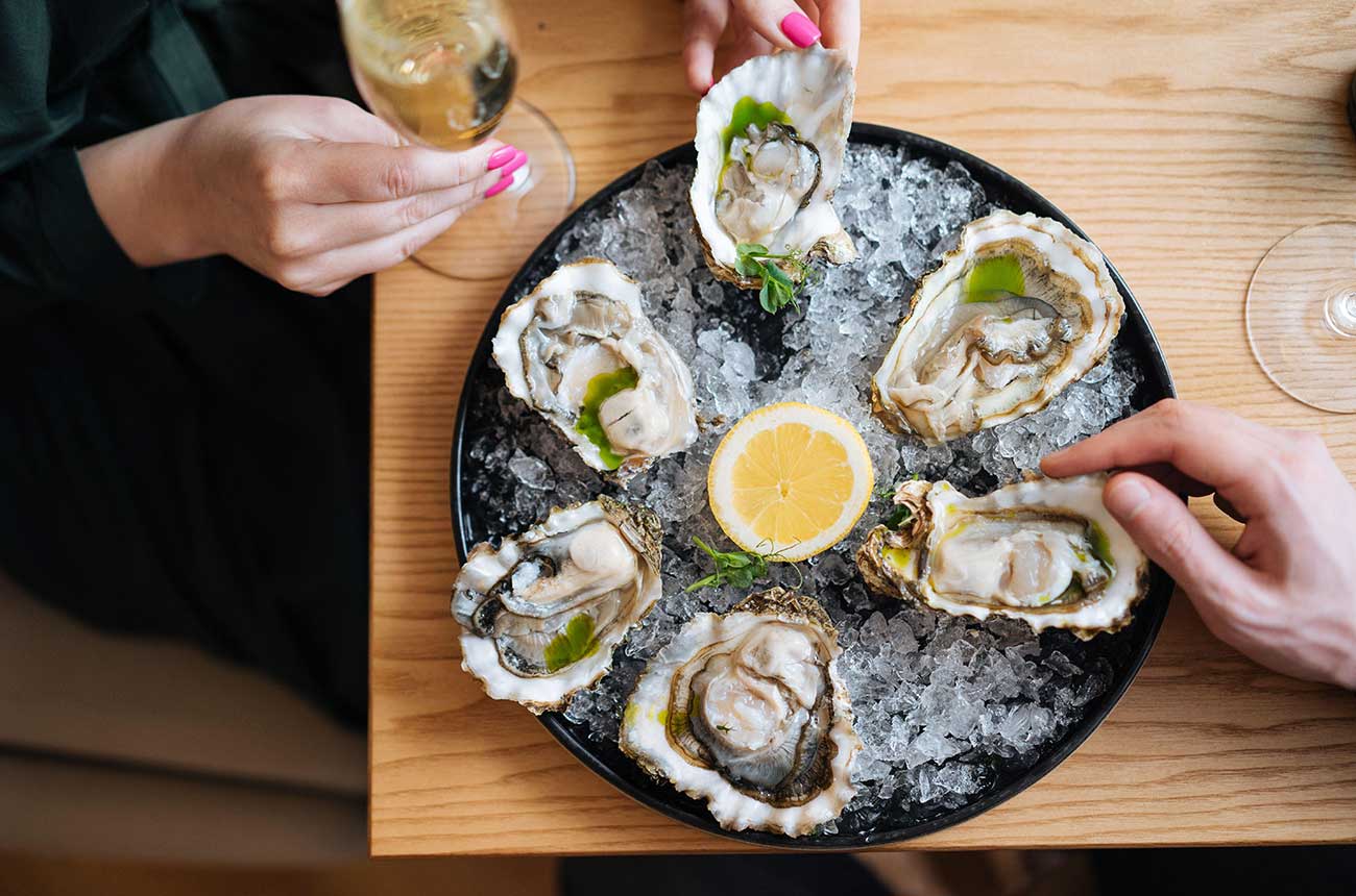 oysters and champagne