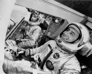 John Young and Gus Grissom in Gemini 3