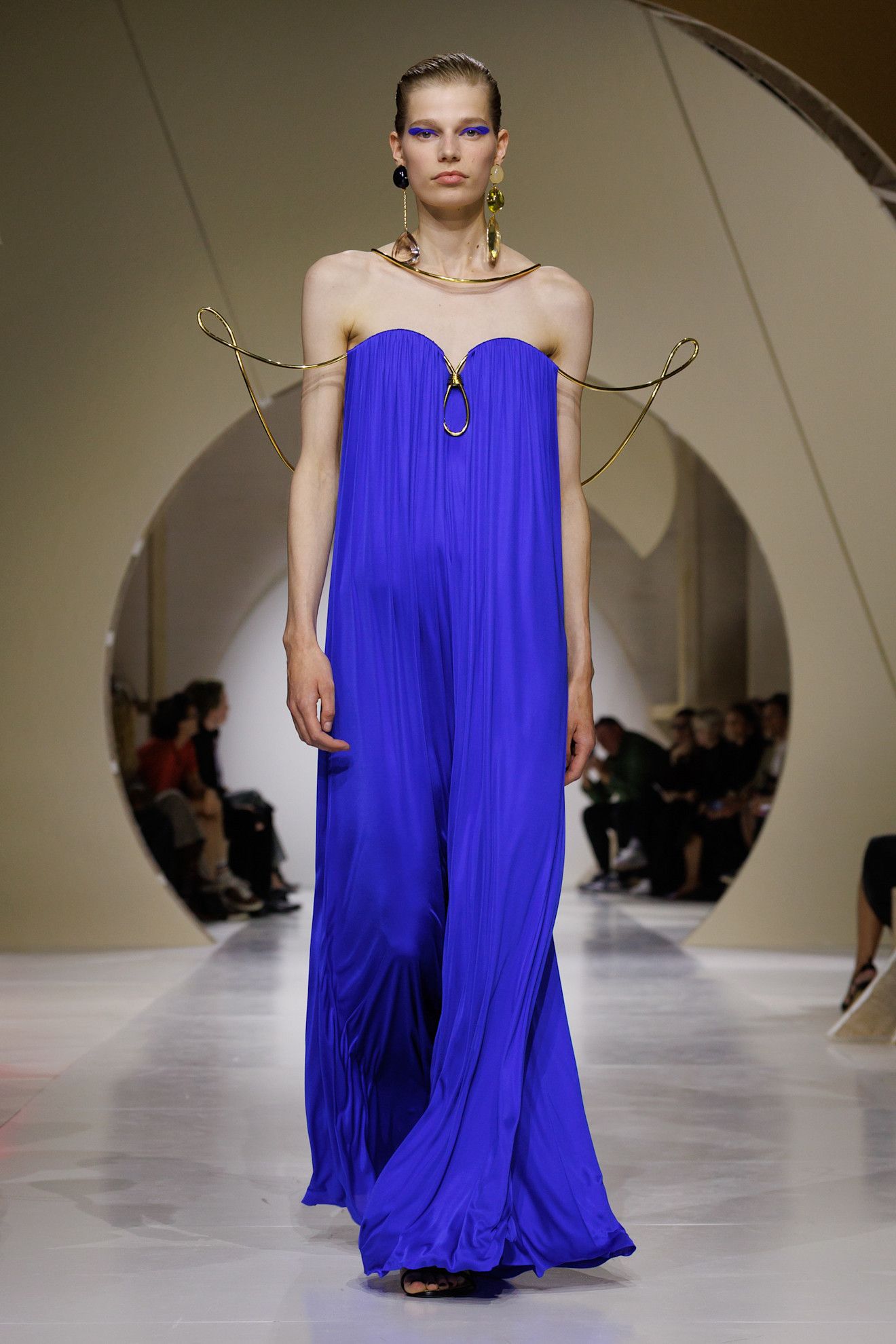 a model walks the givenchy runway.