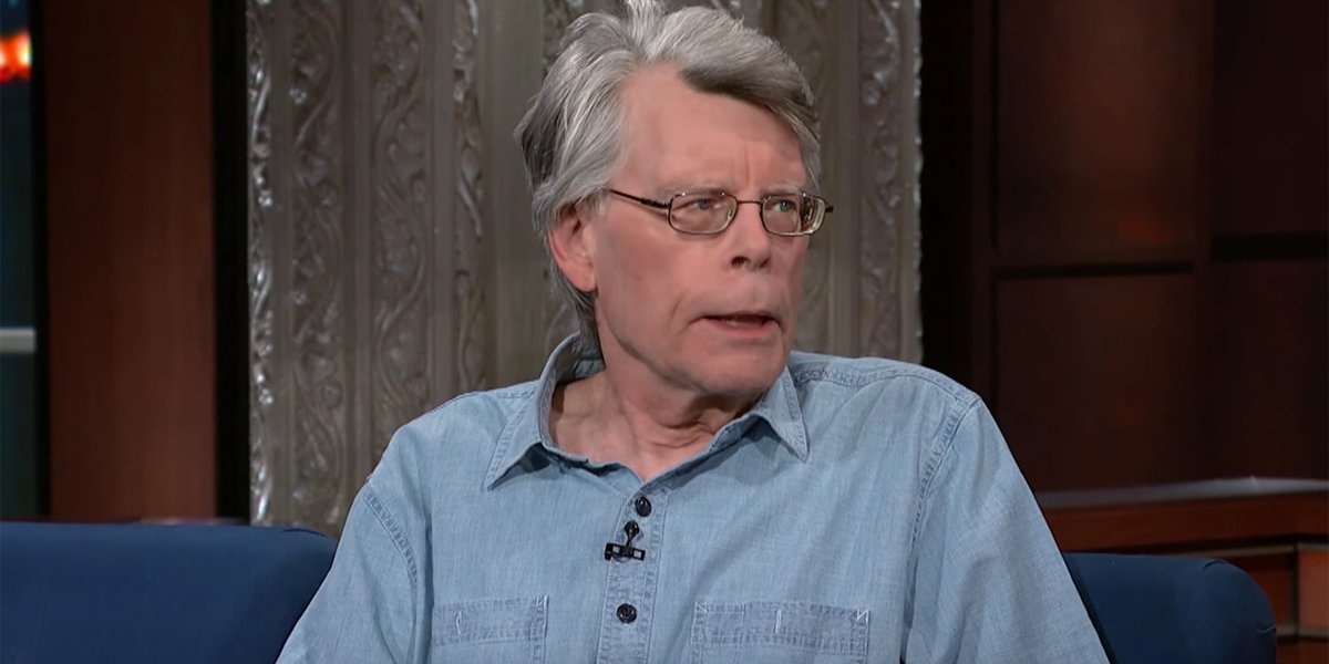 Stephen King on The Late Show with Stephen Colbert, talking retirement