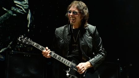 Tony Iommi performs with Black Sabbath onstage at Madison Square Garden on February 25, 2016 in New York City
