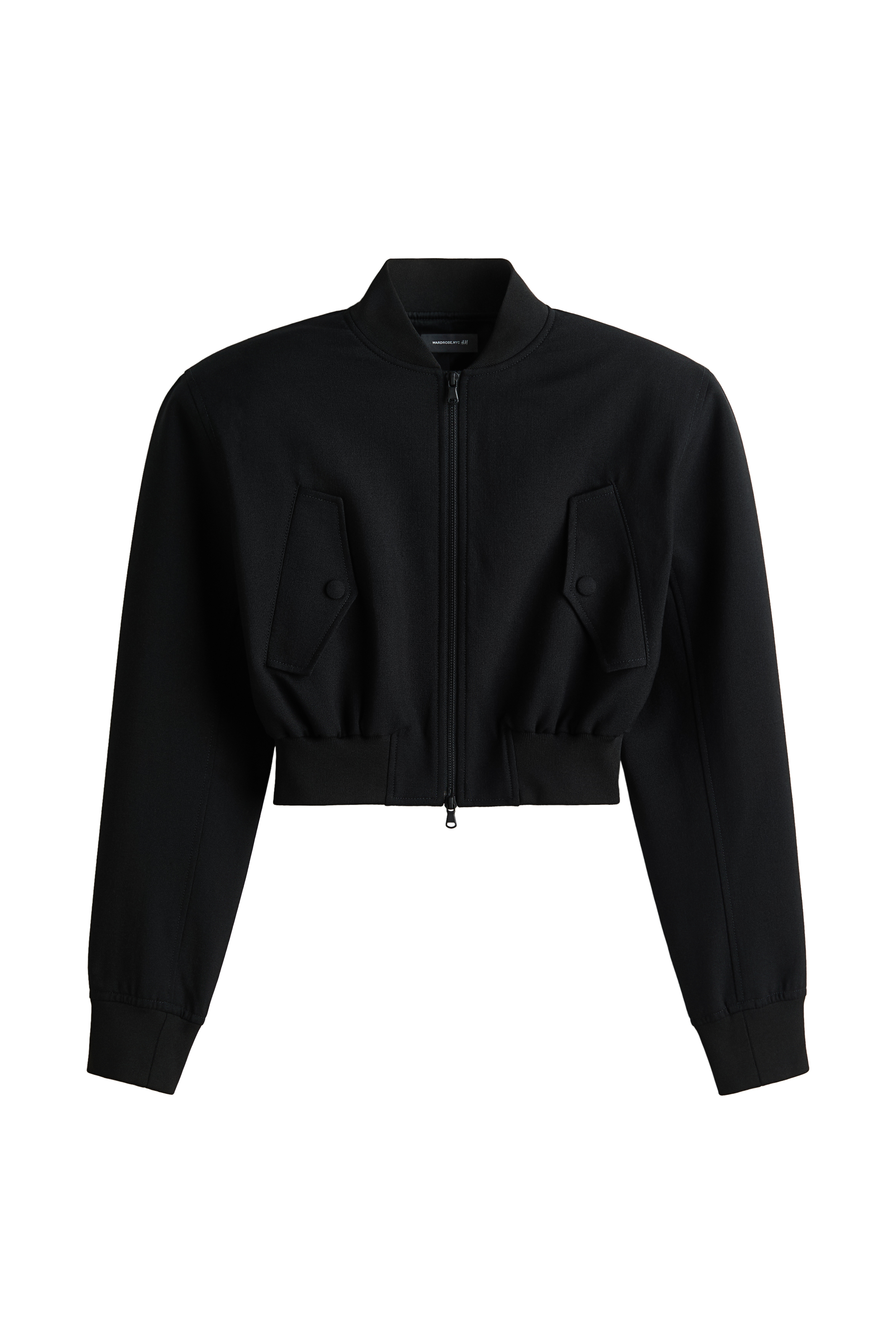 Cropped Wool Bomber Jacket