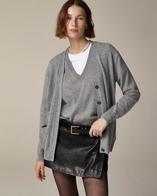 Lässiger Kaschmir-Cardigan-Pullover