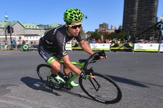 Guillaume Boivin takes a corner at GP de Montreal