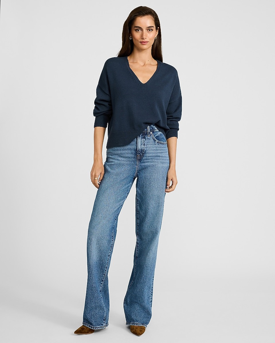 Express, Relaxed V-Neck Sweater