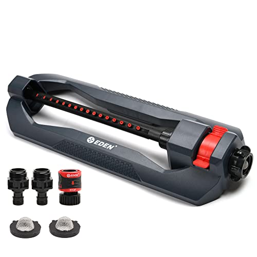 Eden 96213 Lawn &amp;amp; Garden Essential Oscillating Sprinkler | Water Sprinkler for Yard,covers Up to 3,600 Sq. Ft., Heavy Weight Base
