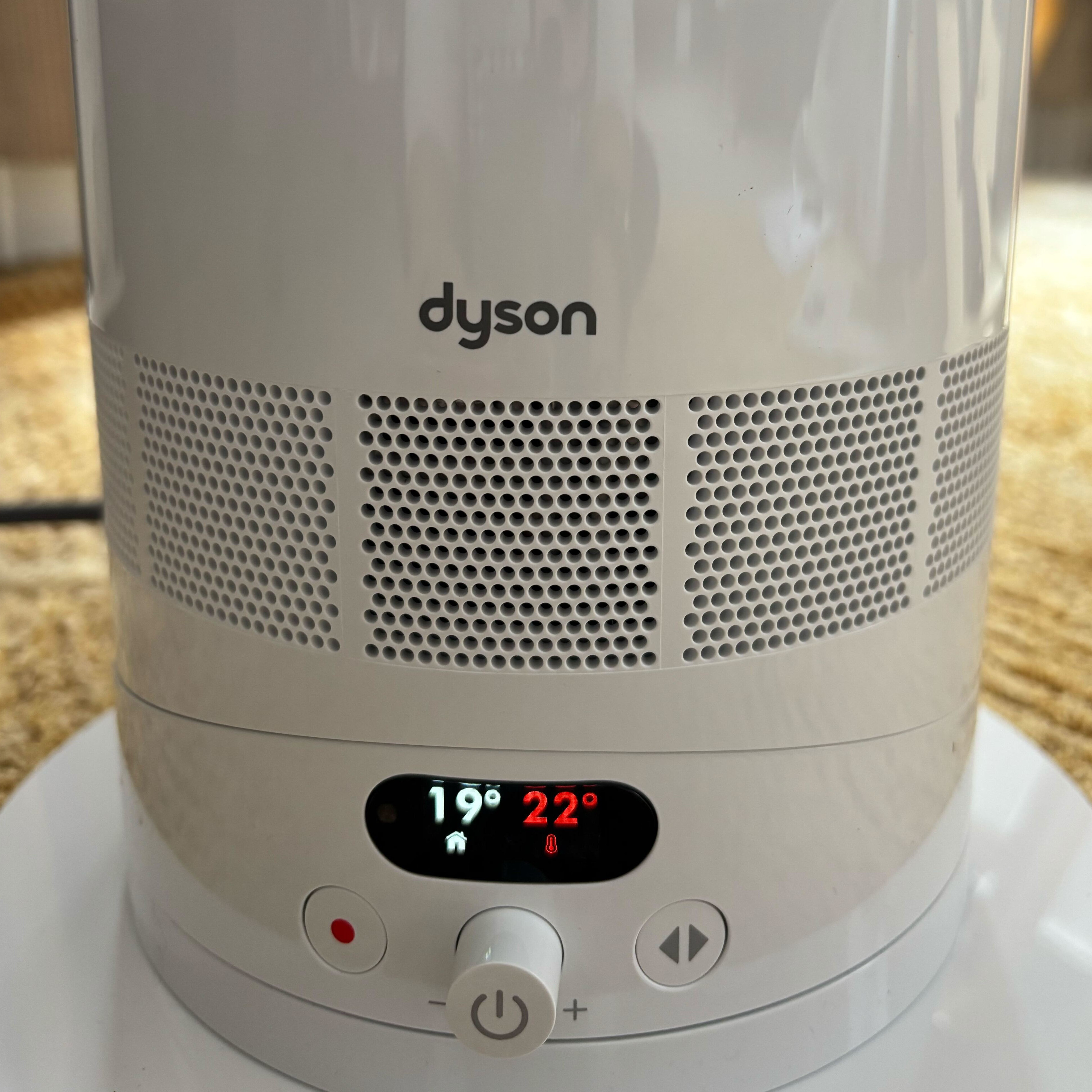 dyson hot+cool pre heat heater and cooling fan unit display