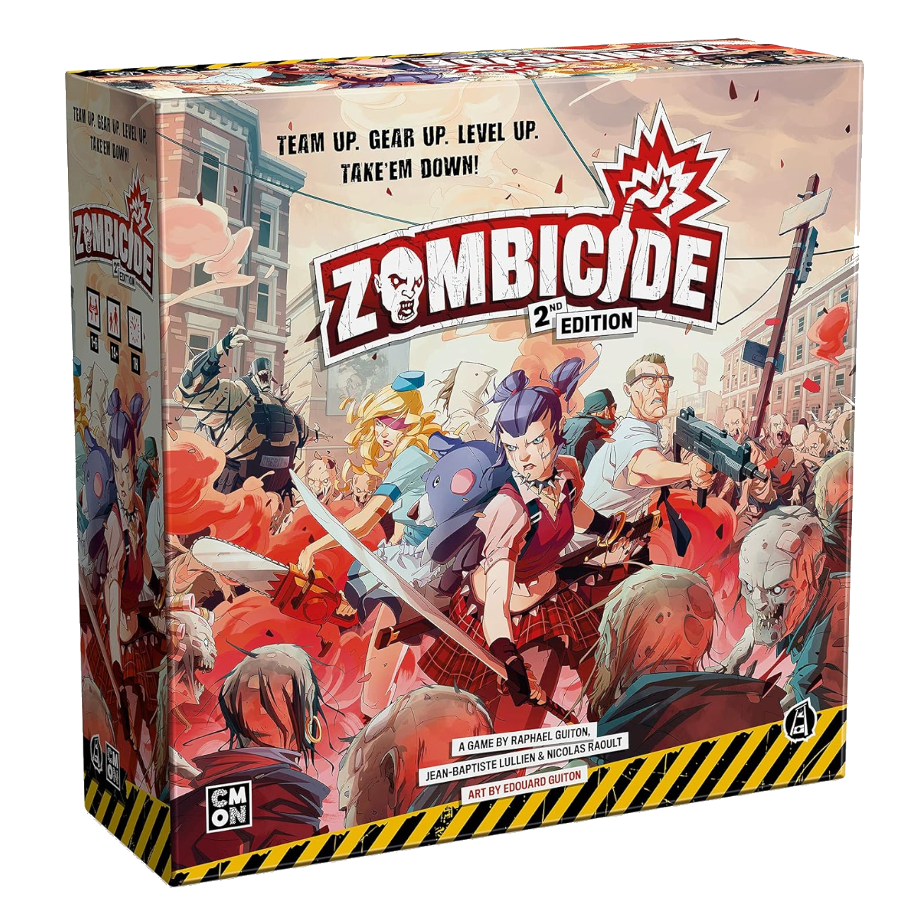 Zombicide 2nd Edition box on a plain background