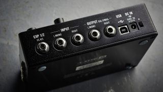 The back panel of the Line 6 HX Stomp