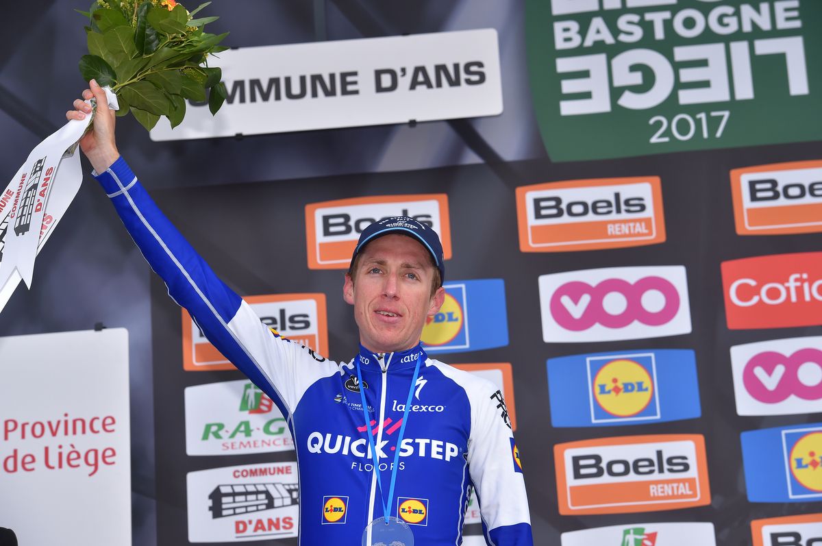 Dan Martin (Quick-Step Floors) on the podium in second place