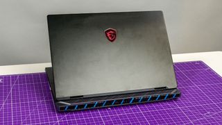 An MSI Titan 18 HX on a table