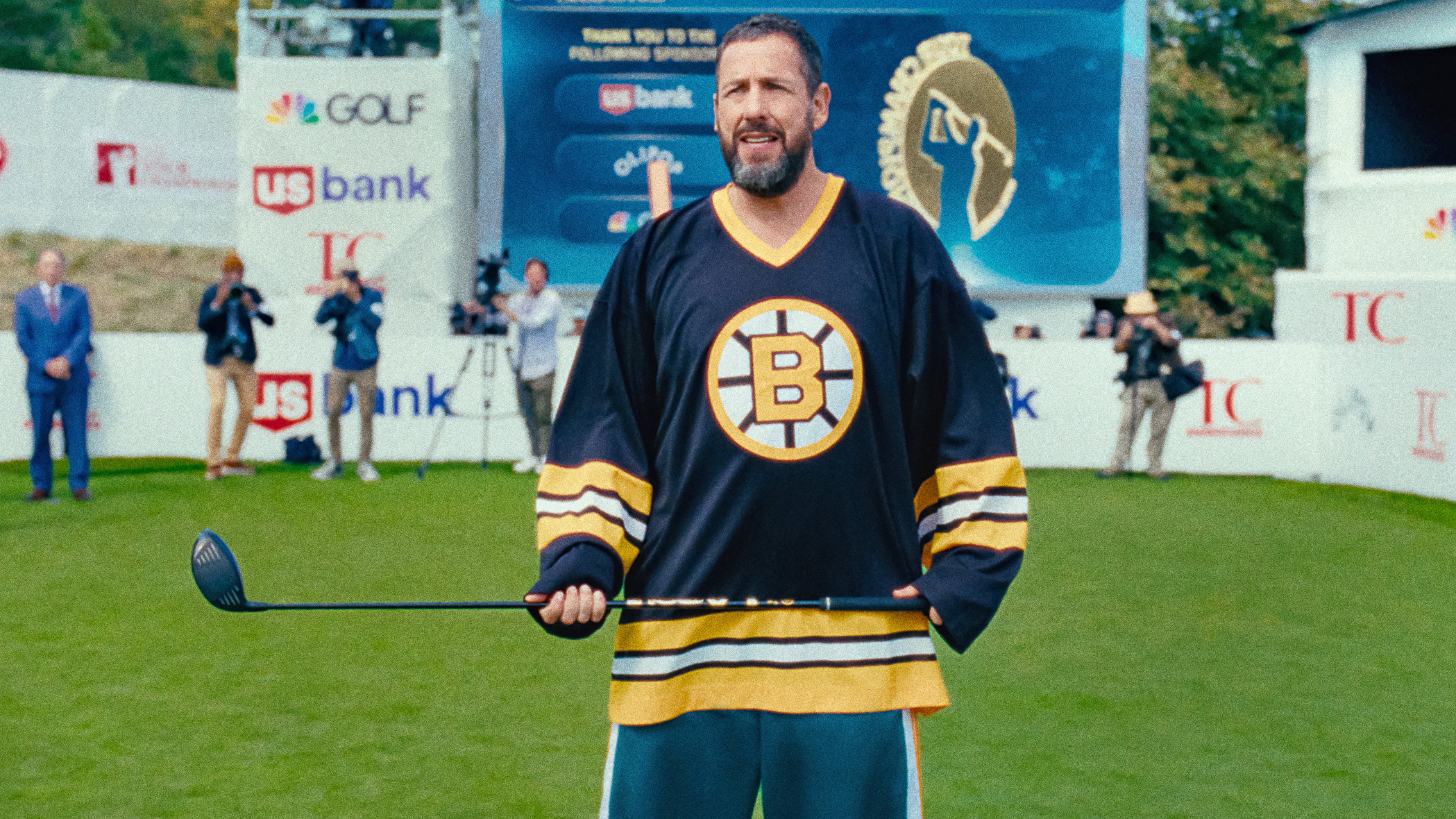 Adam Sandler as Happy Gilmore in "Happy Gilmore 2."