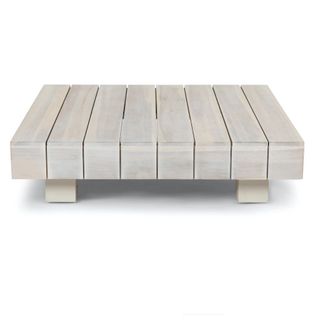 A light wood coffee table