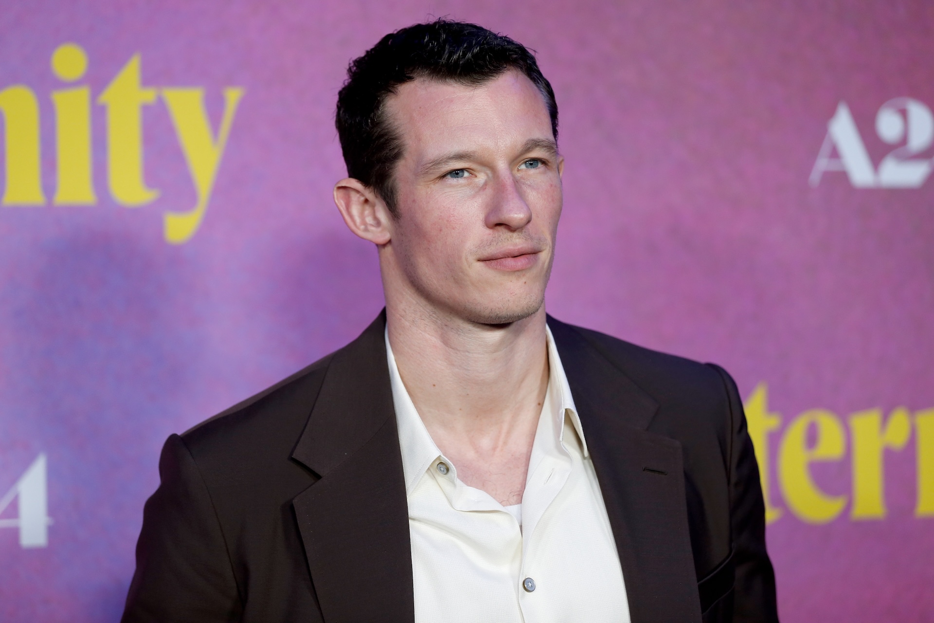 Callum Turner attends the A24's &amp;quot;Eternity&amp;quot; screening at Regal Union Square on November 08, 2025 in New York City.