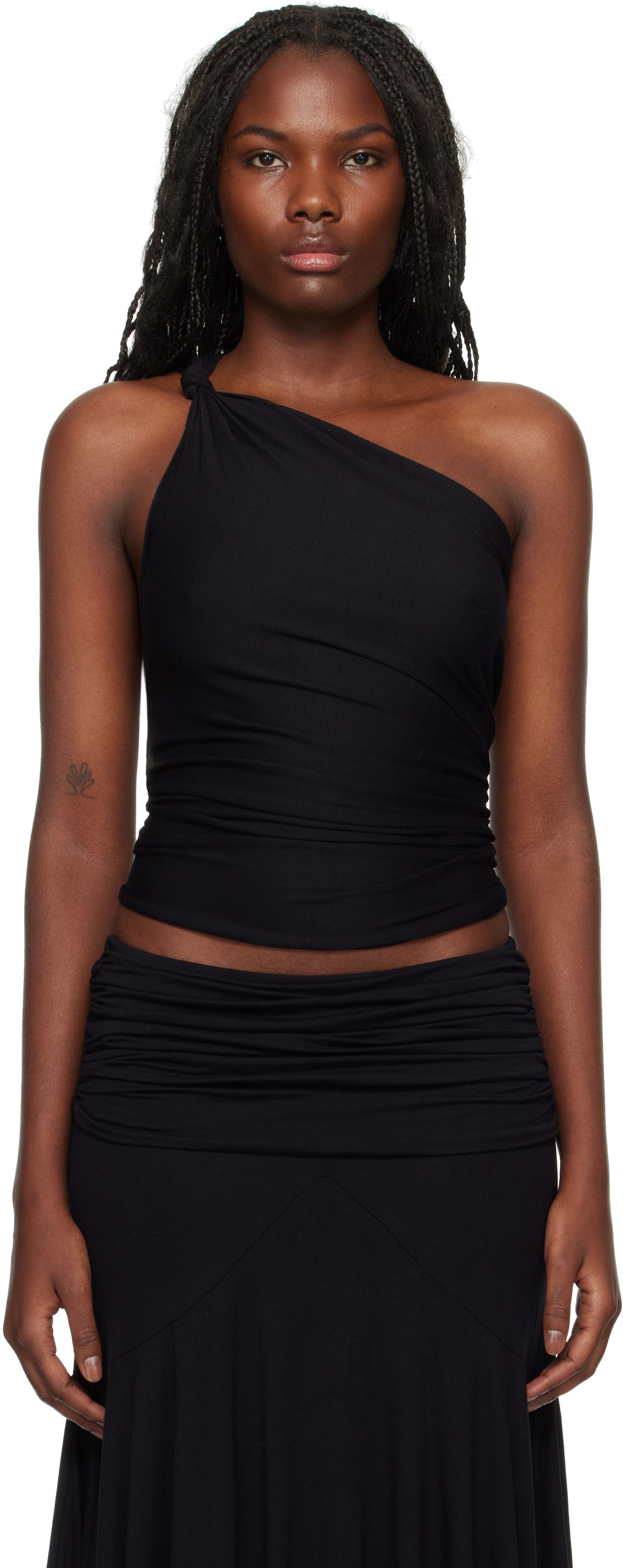 Black Fiocco Top