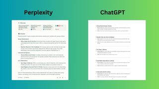 screenshot of Perplexity vs ChatGPT